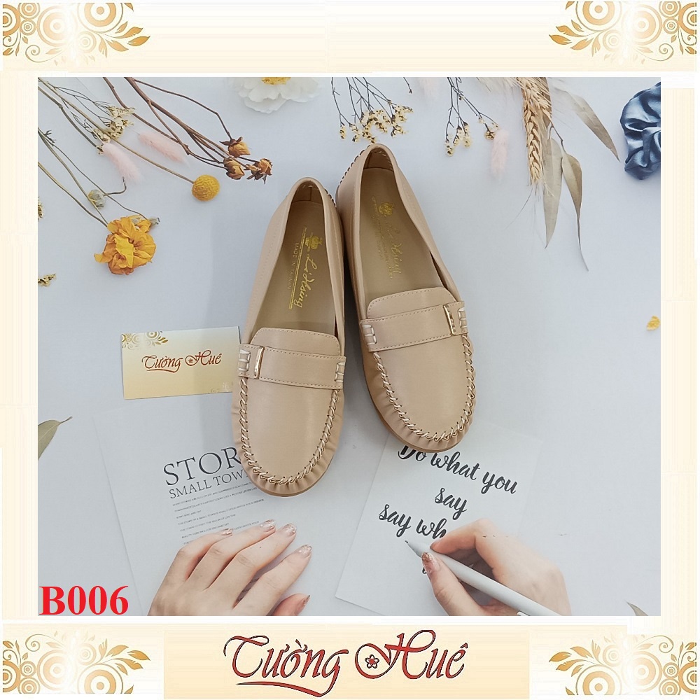 Giày Mọi Đế Bệt Da Trơn - Hàng Đài Loan -  B006