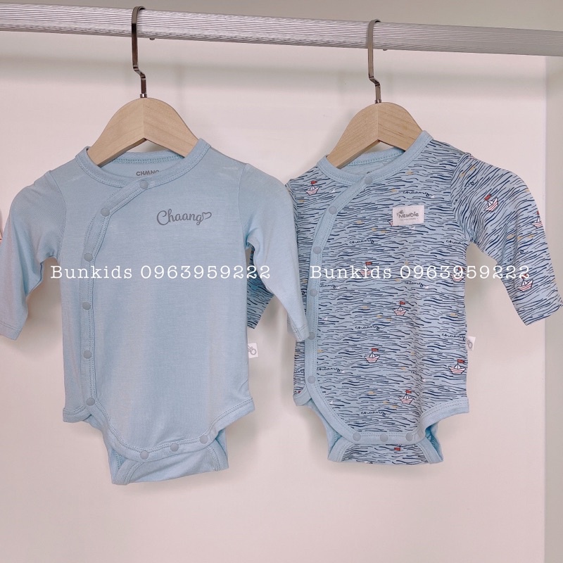 Set 2 Body chip Chaang sơ sinh vải cotton mỏng mặc quanh năm