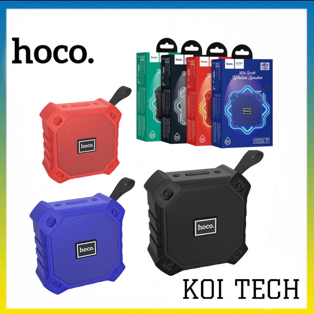 Loa bluetooth chống nước hoco bs34 - loa nghe nhạc di động cầm tay âm thanh siêu chuẩn - vienthonghn