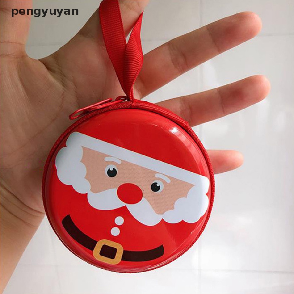 [pengyuyan] Hộp Đựng Tai Nghe / Tiền Xu Giáng Sinh Mini Trang Trí Quà Tặng [Mới]