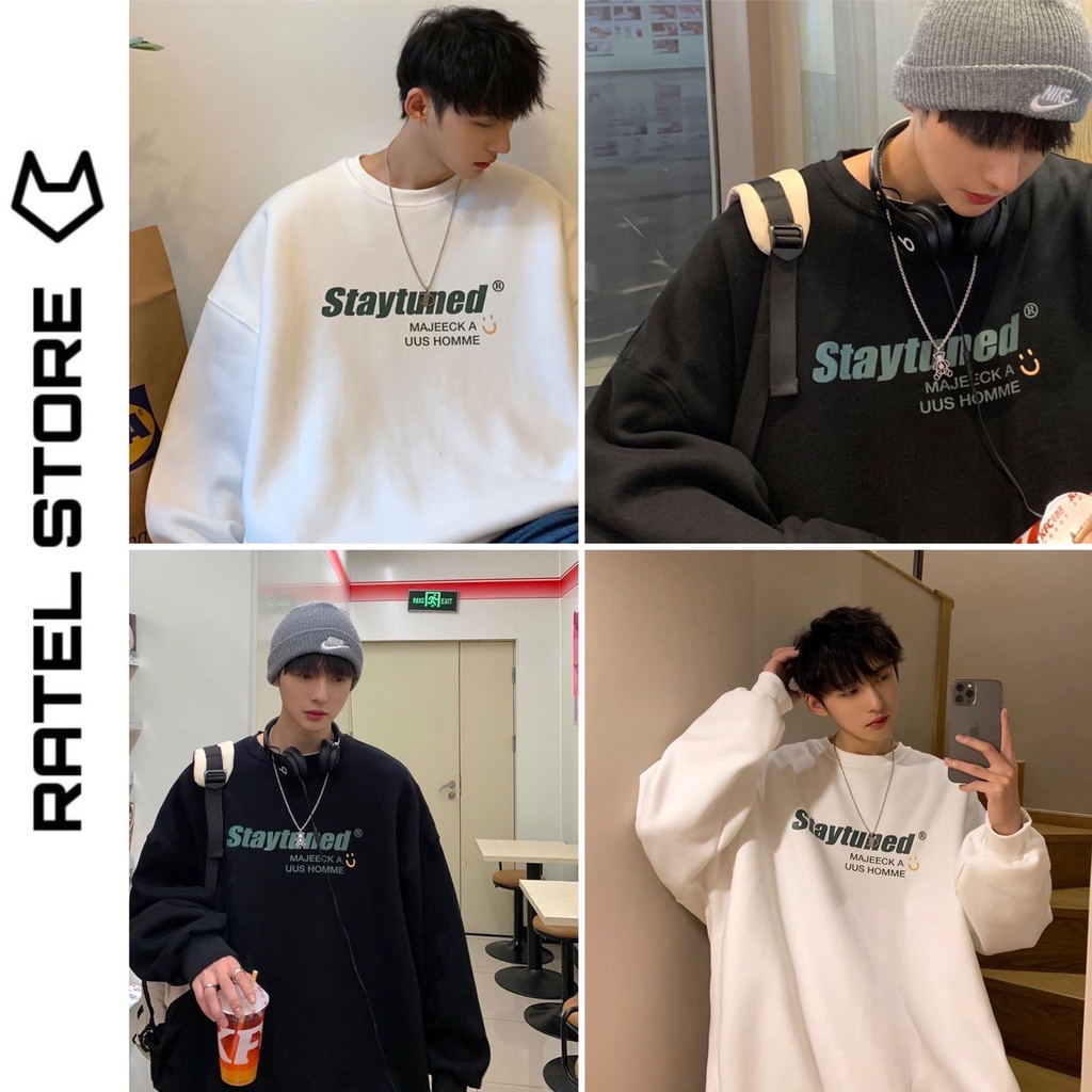 Áo Sweater Local Brand Nỉ Bông Nam Nữ Staytuned (Majeeck A Us Homme) Thu Đông Unisex Form Rộng