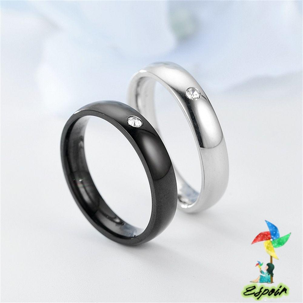 Nhẫn Cặp Bằng Thép Titan Phong Cách Boho Cổ Điển Thời Trang