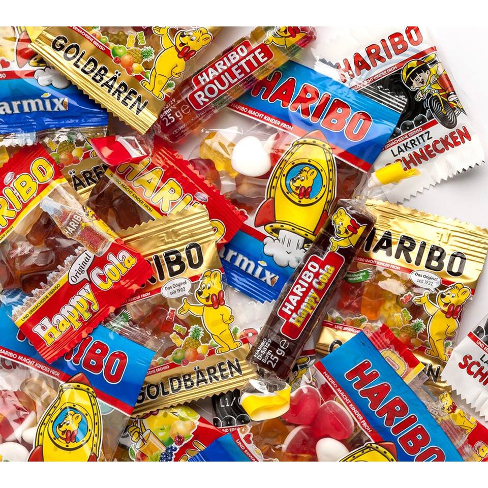 Kẹo dẻo các loại Haribo, Fini, Vidal, Trolli, Chupa Chups