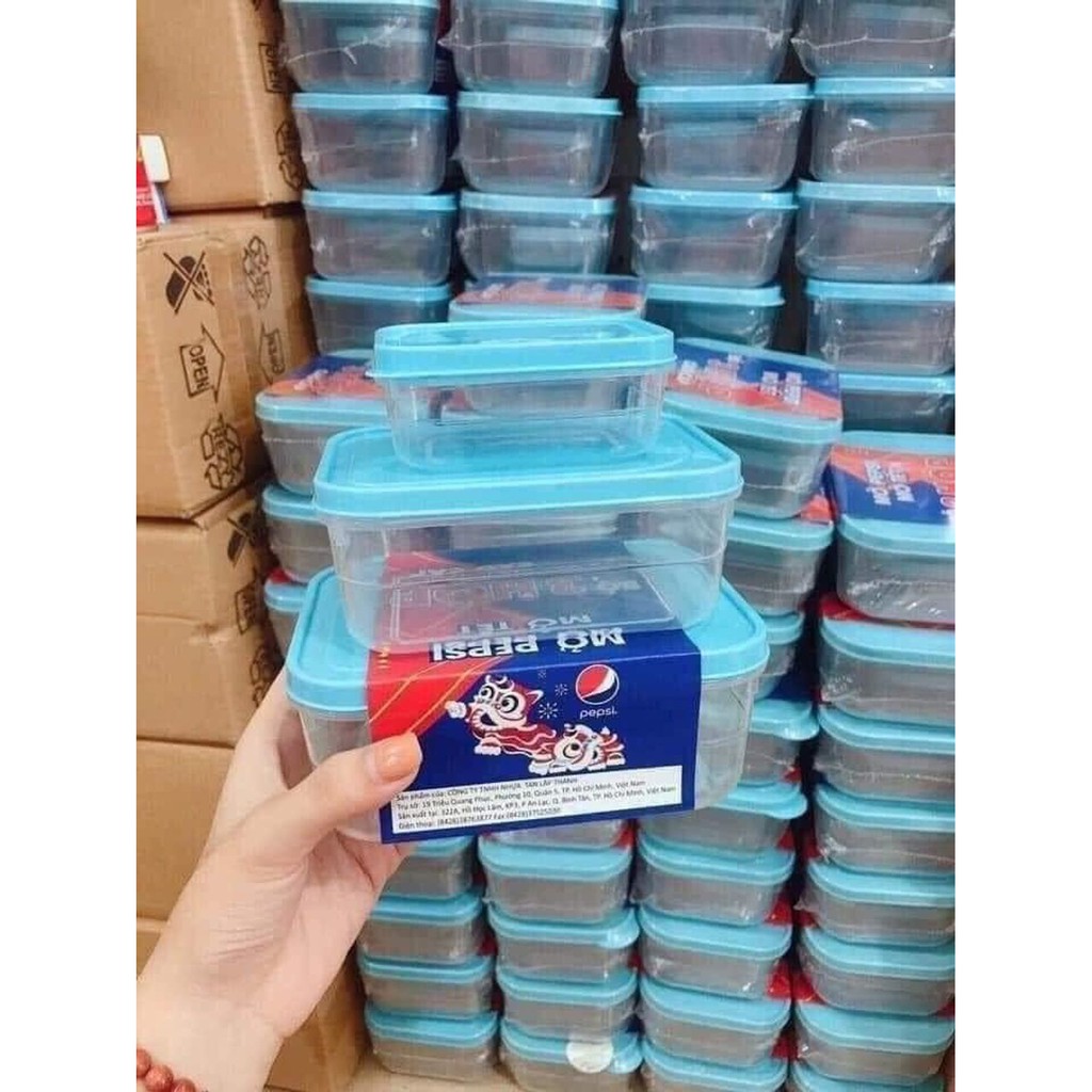 Bộ 3 Hộp Nhựa Đựng Thức Ăn An Toàn Tiện Lợi MN