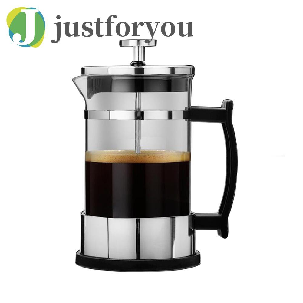 Justforyou Stainless Steel 304 Pressure Pot Coffee Maker Household Teapot Tea Brewer