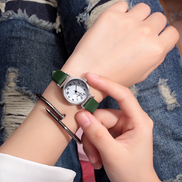 Đồng hồ nữ Quartz phong cách Hàn Quốc mặt số cực xinh