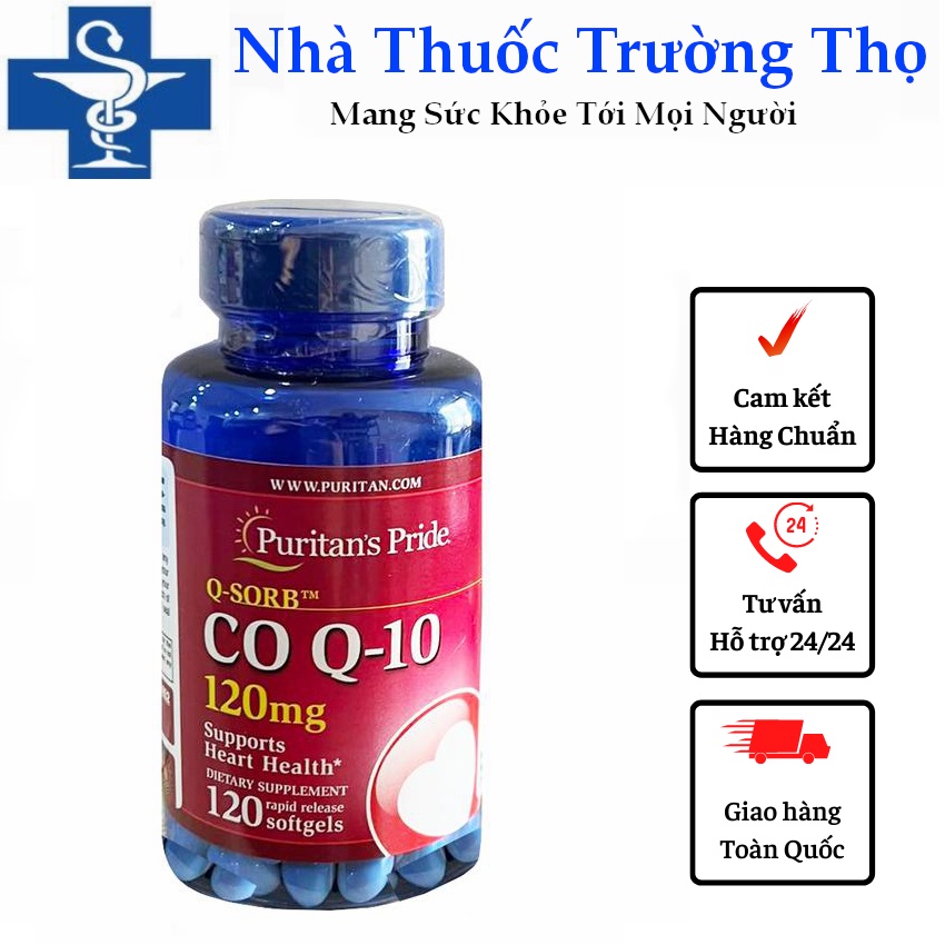 CO Q10 120mg, 100 mg - 120viên , 60 viên, - Viên uổng Coenzym Q10 bổ tim của Puritan's Pride, mẫu mới
