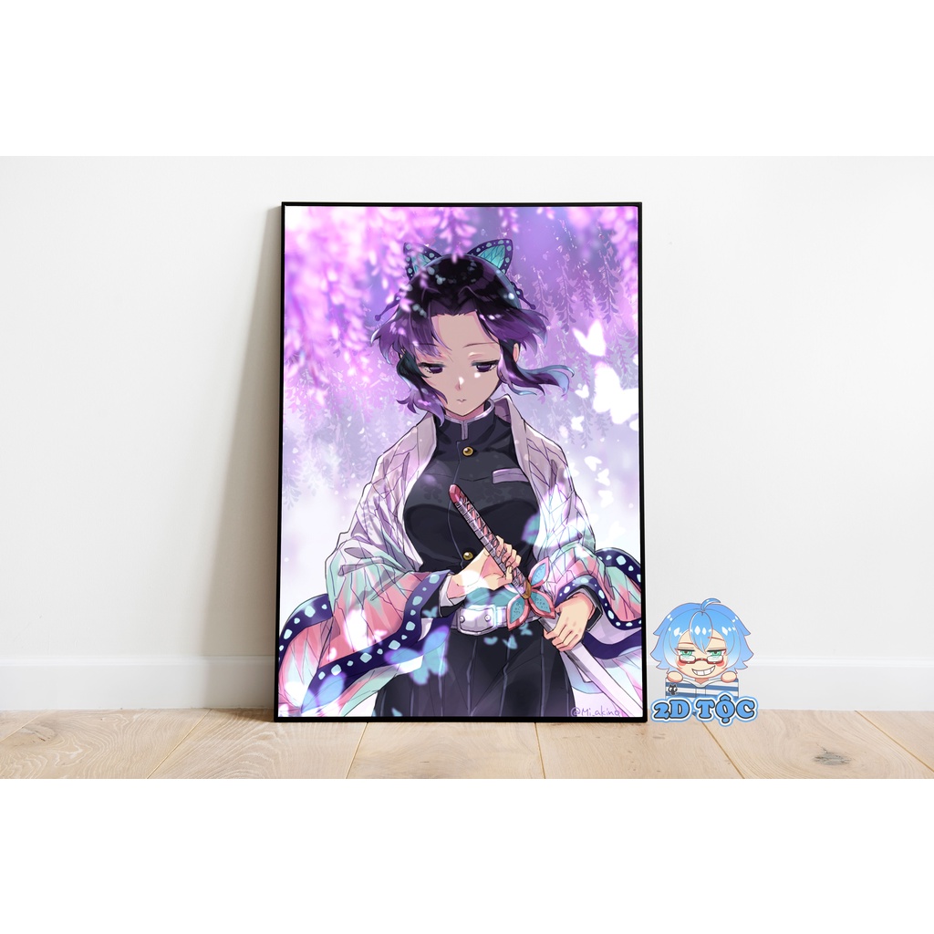 Tranh poster A3 Kochou Shinobu  (1) Anime Manga Kimetsu No Yaiba chất liệu giấy cao cấp - 2D Tộc Shop