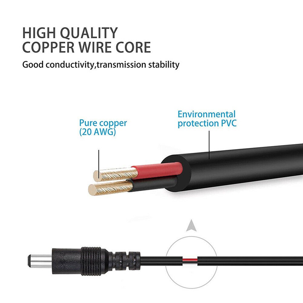 Dây cáp mở rộng nguồn Dc 12V cho camera an ninh CCTV 2.1x5.5mm | BigBuy360 - bigbuy360.vn