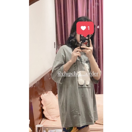 🎀 Áo phông tay lỡ basic hình con cừu cute