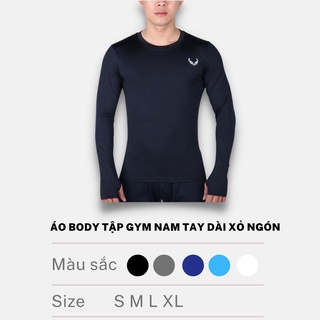 Áo thun nam tay dài xỏ ngón - Áo gym nam tay dài