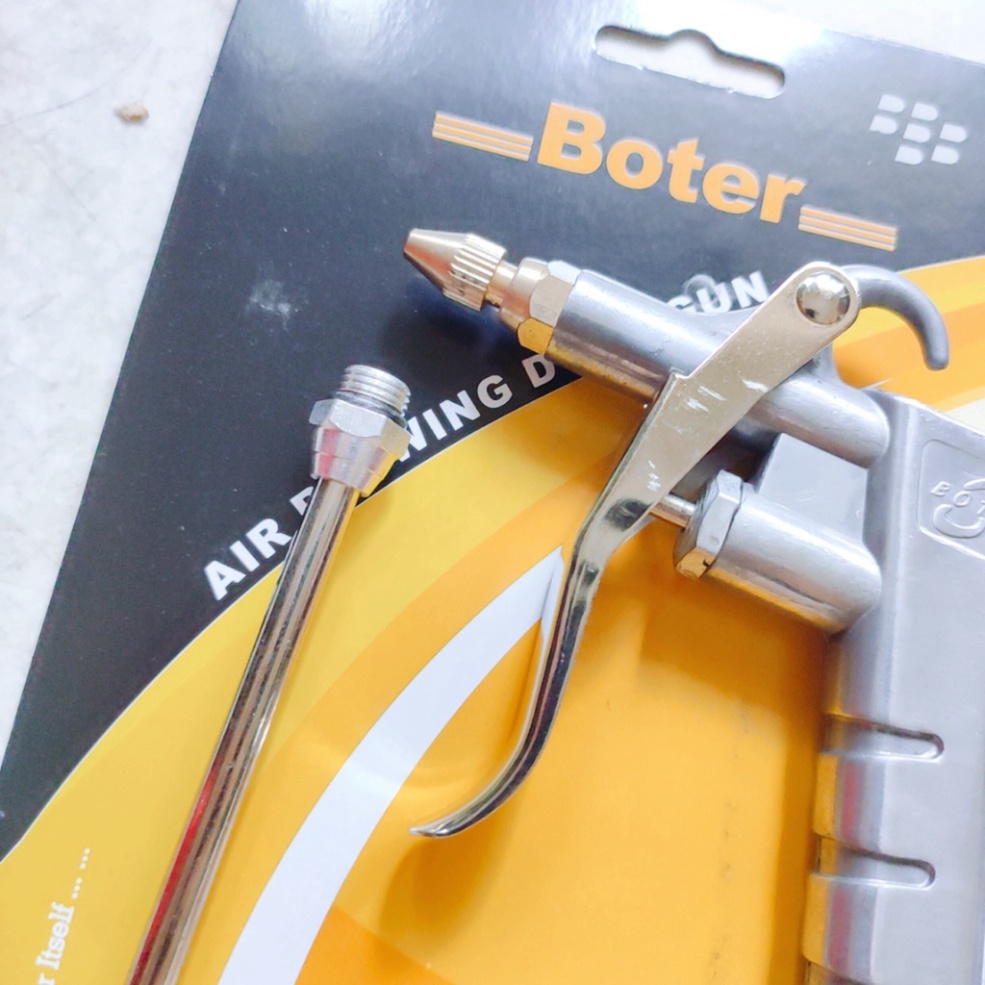 Xì khô BOTER 1 đầu đồng + dây hơi 12m, súng xịt hơi thổi bui dùng khí nén