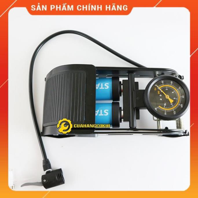 Bơm hơi xe máy mini - Bơm xe máy đạp chân loại tốt -Bảo hành 6 tháng 1 đổi 1 stanley