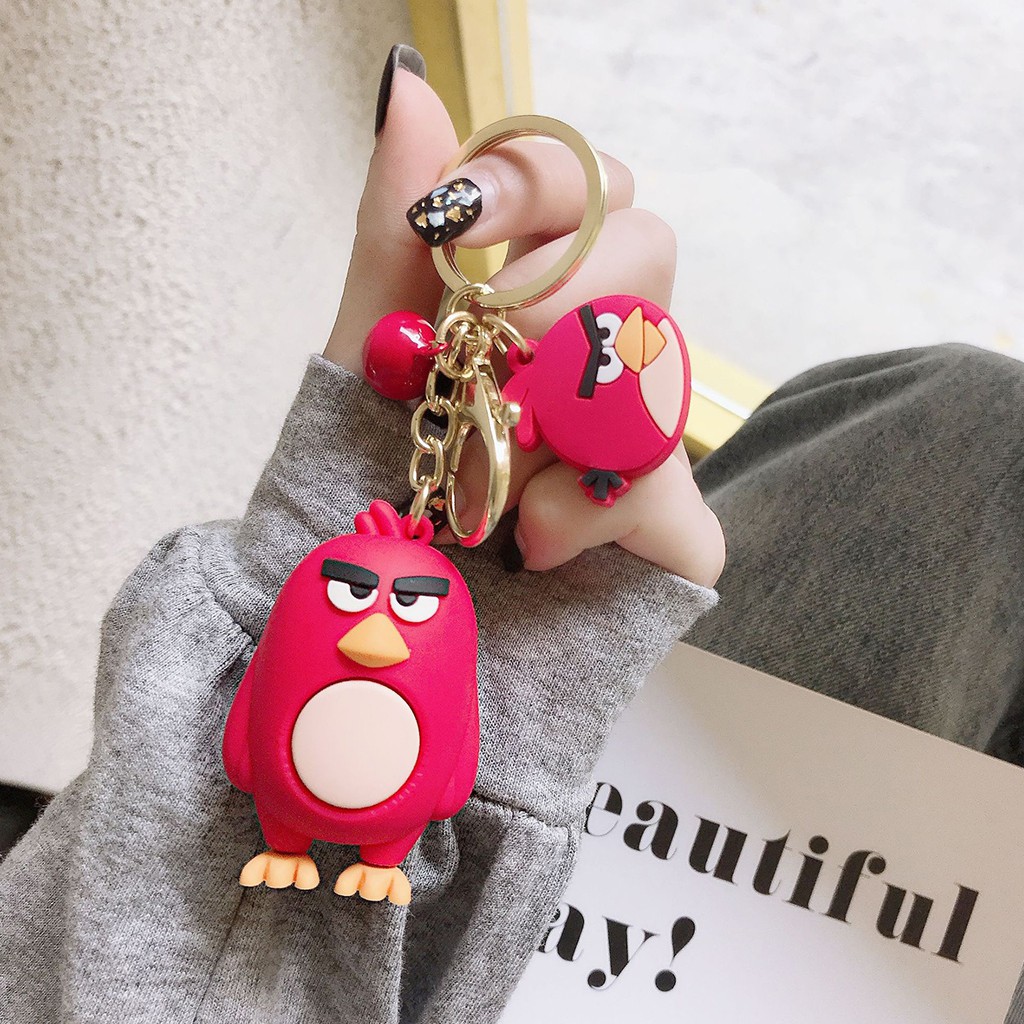 Bộ Móc Khóa him Điên Angry Birds Siêu Dễ Thương, Đáng Yêu + Kèm Bộ Chuông, Dây Cao Cấp