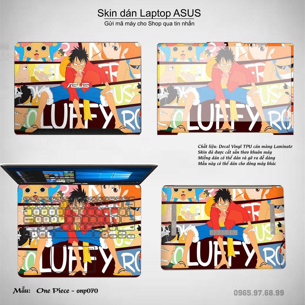 Skin dán Laptop Asus in hình One Piece nhiều mẫu 5 (inbox mã máy cho Shop)