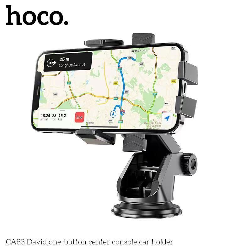 Giá đỡ điện thoại trên ôtô Hoco CA83, kẹp giữ trên Táp lô, bảng điều khiển hoặc kính