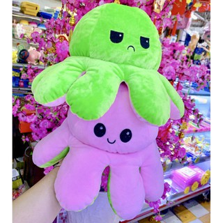 Bạch tuộc nhồi bông 2 mặt cảm xúc size 39 x 20 cm siu cute - Reversible Octopus