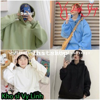 Áo hoodie basic trơn 8 màu unisex