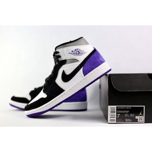 Giày Nike Air Jordan 1 Mid &quot;Varsity Purple&quot; sneakers thể thao nam 852542-105 - Hàng Chính Hãng - Bounty Sneakers