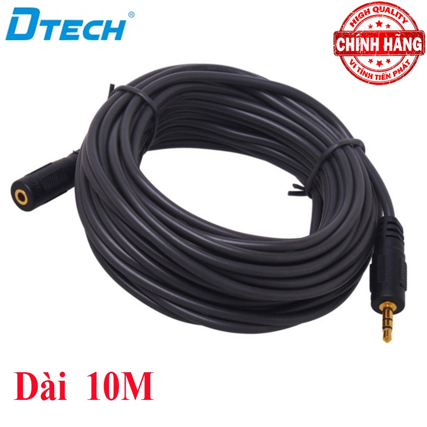 Cáp nối dài Audio 3.5mm Dtech DT-6218 dài 10m