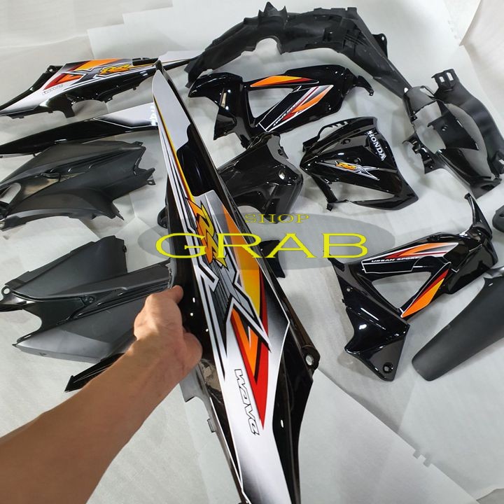Bộ dàn áo xe Wave RSX 100 đời 2008-2009 nhựa ABS cao cấp Màu Đen- Cụm pha đèn trước xe Wave RSX -SPG-DGRsx