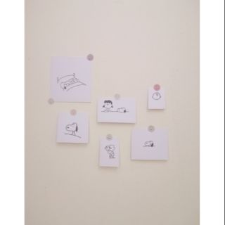COMBO TRANG TRÍ  POSTCARD SNOOPY+STICKER MORANDI 96 MIẾNG DECOR HÀN QUỐC