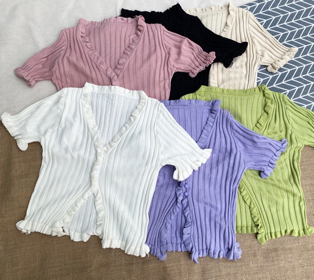 ÁO LEN KIỂU CÚC BÈO XẺ GIỮA QUẢNG CHÂU MS10002