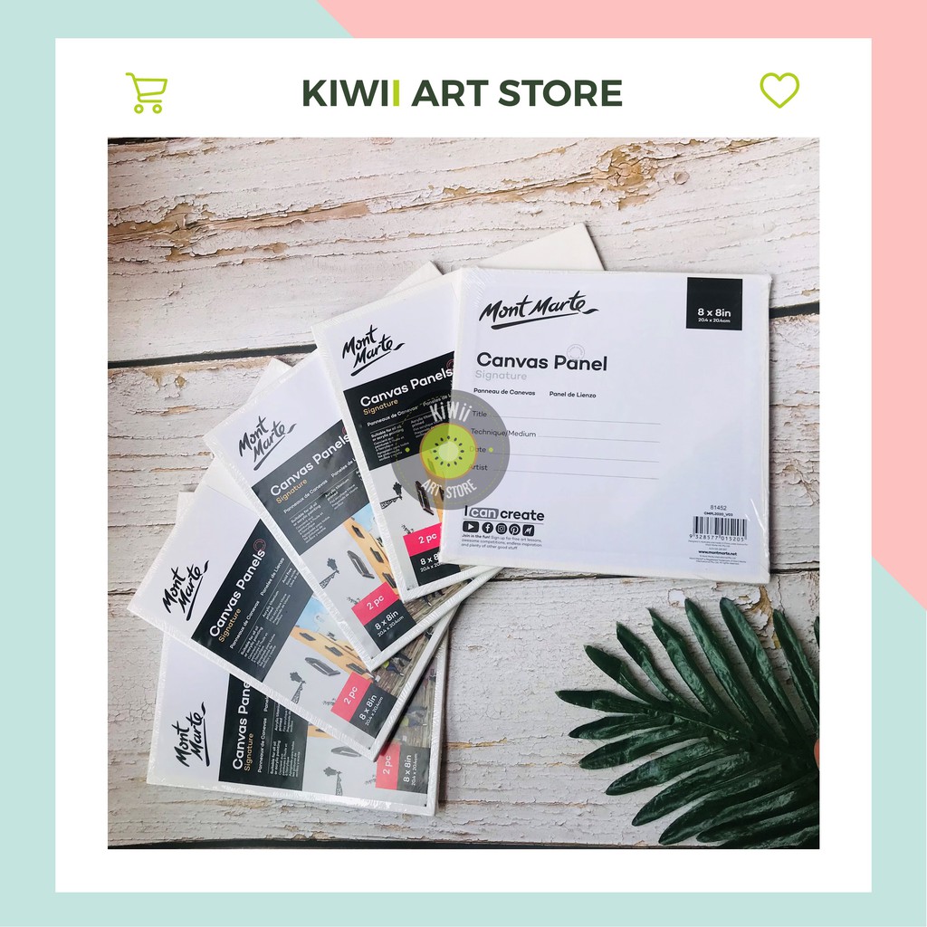 Toan vẽ tranh dạng vuông Canvas Mont Marte - Canvas panels pack