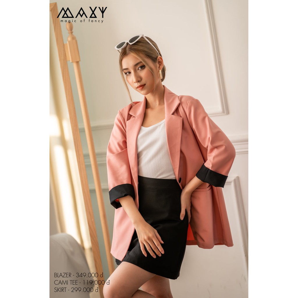 Áo khoác blazer phong cách Hàn Quốc pinky blazer Maxy Workshop