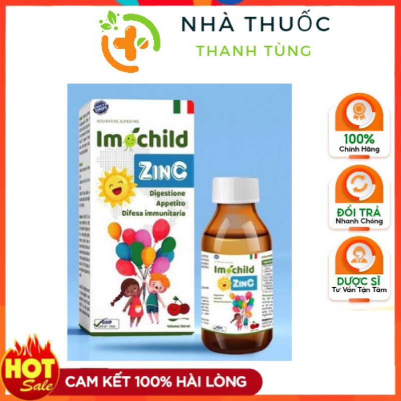 Bổ sung kẽm lysin Vitamin cho bé Imochild ZinC giúp bé ăn ngon miệng tăng sức đề kháng- NTTT
