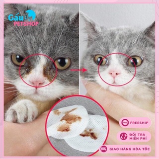 Khăn lau ghèn/ vết ố mắt cho chó mèo