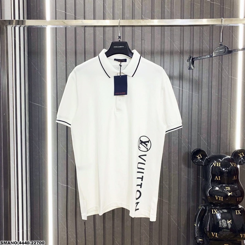 Áo Polo Nam LV Chữ Dọc Áo SPF Siêu Hot - Áo Nam Polo LV Viền Cổ Siêu Đẹp