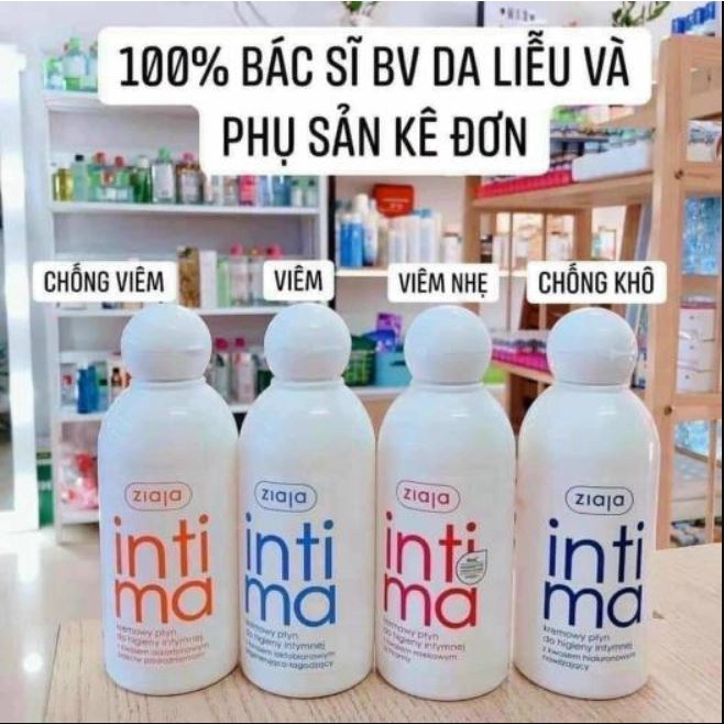 Dung dịch vệ sinh phụ nữ Intima Ziaja Ba Lan size 200ml &amp; 500ml - Nhập khẩu chính hãng Ba Lan