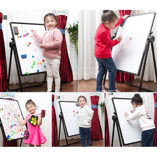 Bảng viết 2 mặt xoay 360 độ Flipchart + tặng phấn cao cấp