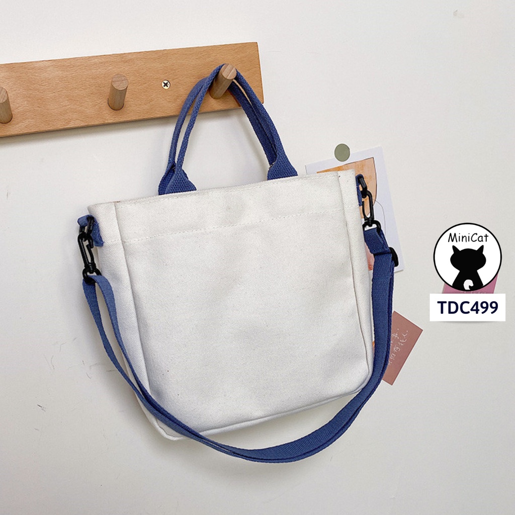 Túi đeo chéo, túi đeo vai vải canvas dễ thương MiniCat TDC499