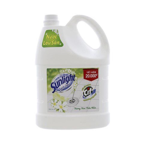 Nước lau sàn Sunlight 3,8kg Hương Bạc Hà/ Hương lily