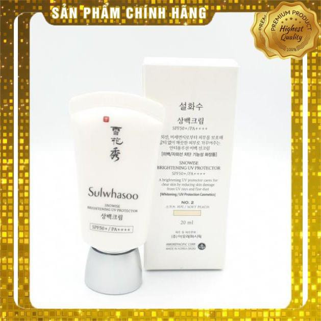 [sale gia goc] [ mới 2022 ] Kem Chống nắng trắng da sulwhasoo snowise brightening uv protector 20ml