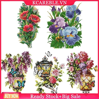 Bộ Tranh Thêu Chữ Thập Tự Làm 14ct Hình Hoa