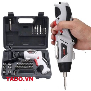 Bộ hộp máy khoan cầm tay sạc pin 45 món và đầu khoan chi tiết Joust Max GD674