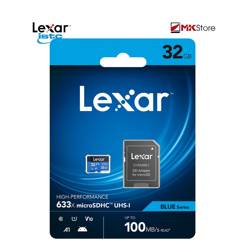 [Mã ELFLASH3 hoàn 10K xu đơn 20K] Thẻ nhớ Lexar 32Gb MicroSDHC UHS-I Class 10 U1 100MB/s | WebRaoVat - webraovat.net.vn