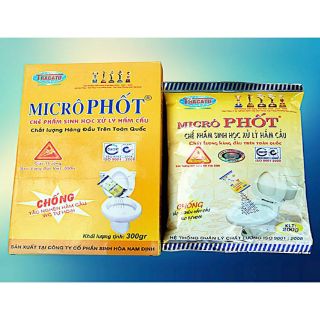 MICRÔPHỐT Chế Phẩm Sinh Học Xử Lý Hầm Cầu Chống Tắc Nghẽn, Khử Mùi Hôi Hầm Cầu WC Tự Hoại 300gr