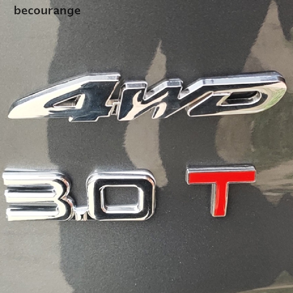 Miếng dán trang trí xe hơi bằng hợp kim kẽm hình logo 3d V6 V8 4WD