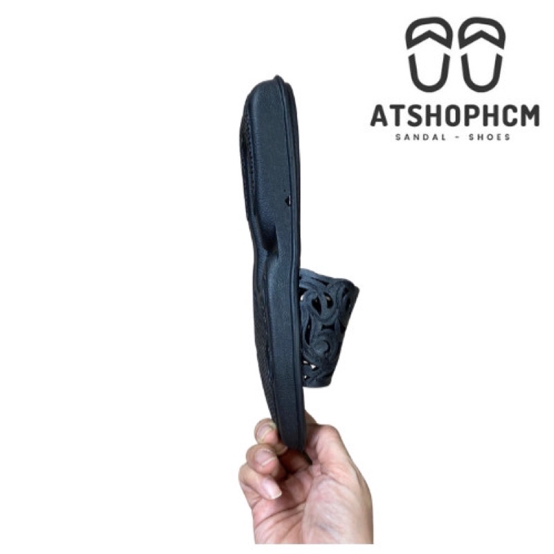 Dép nhựa Asia họa tiết màu Đen cho nữ