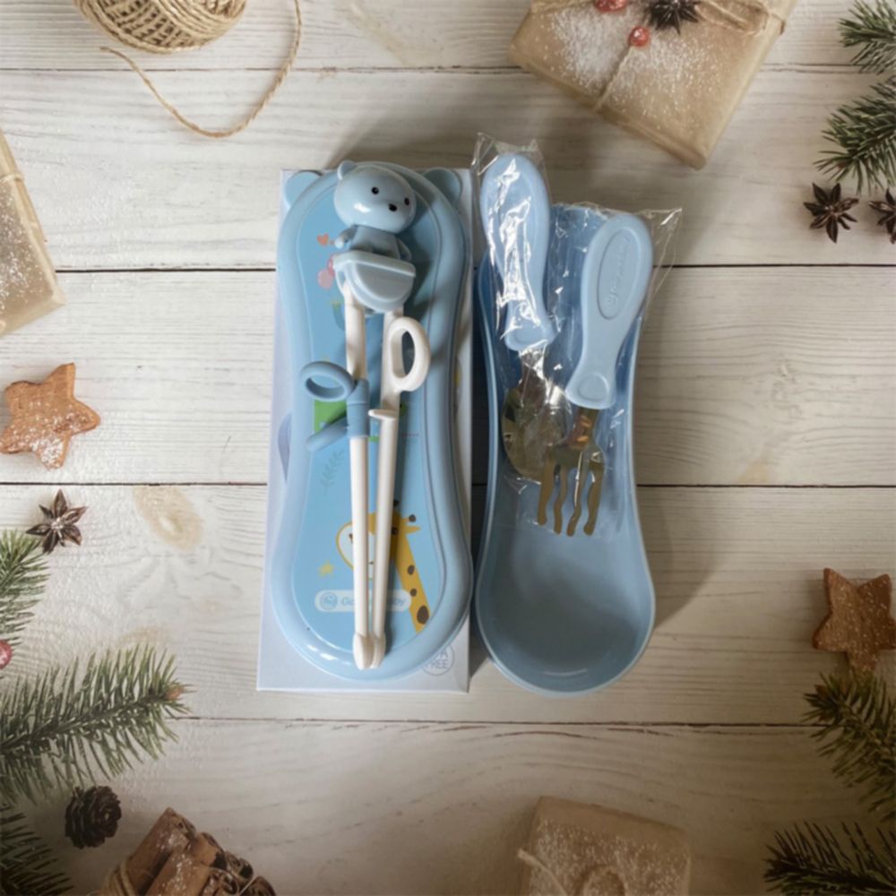Free Ship  Set đũa ăn dặm cho bé hãng Goryeobaby nhập khẩu Hàn Quốc giúp bé tự lập
