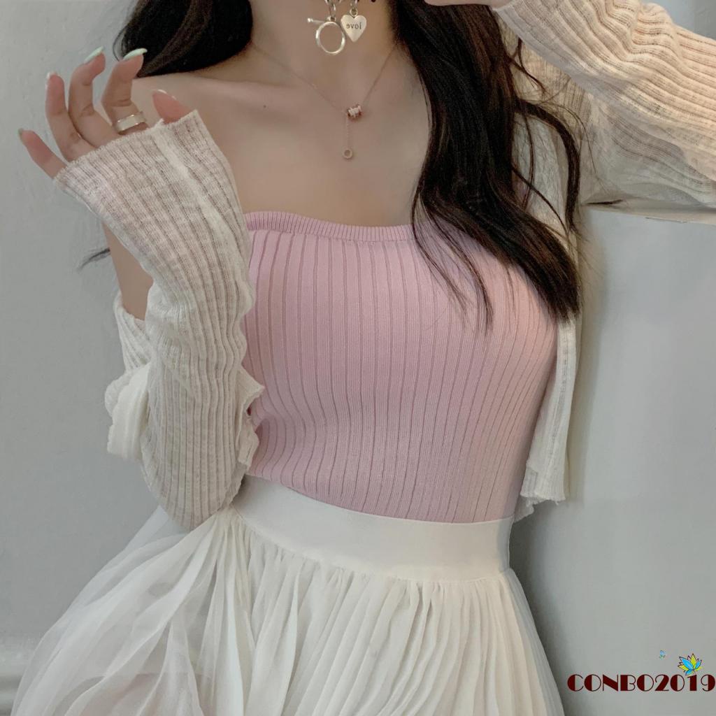 Áo Không Tay Màu Trơn Thời Trang Mùa Hè Dành Cho Nữ