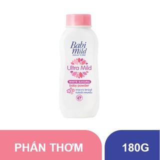 Phấn thơm trẻ em Babi Mild - White Sakura chai 180g