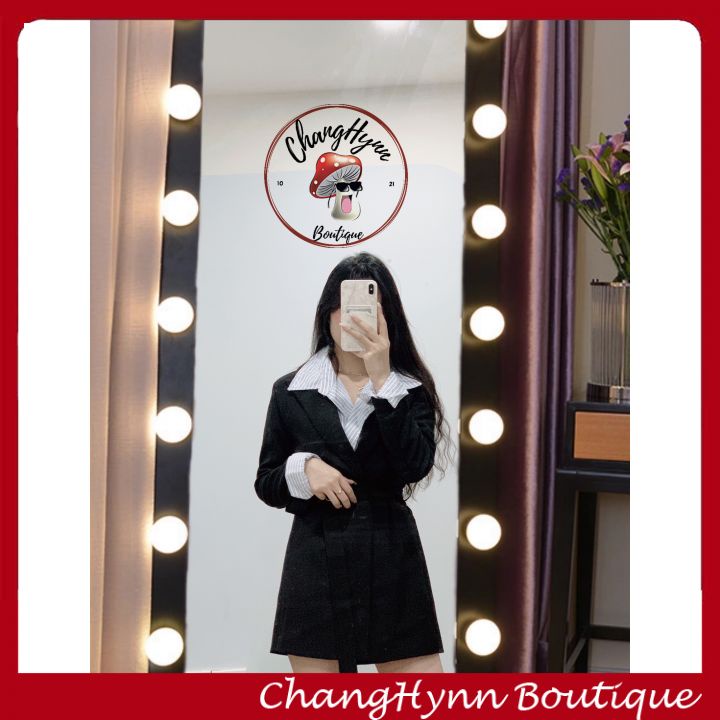 Áo Blaze Dáng Dài Kèm Thắt Lưng Restro Sang Trọng Phong Cách Hàn Quốc Kèm Ảnh Thật | BigBuy360 - bigbuy360.vn