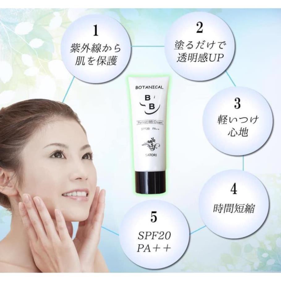 Kem nền BB Botanical Perfect BB Cream hãng Satori 50gr Nhật Bản hàng chuẩn Made In Japan