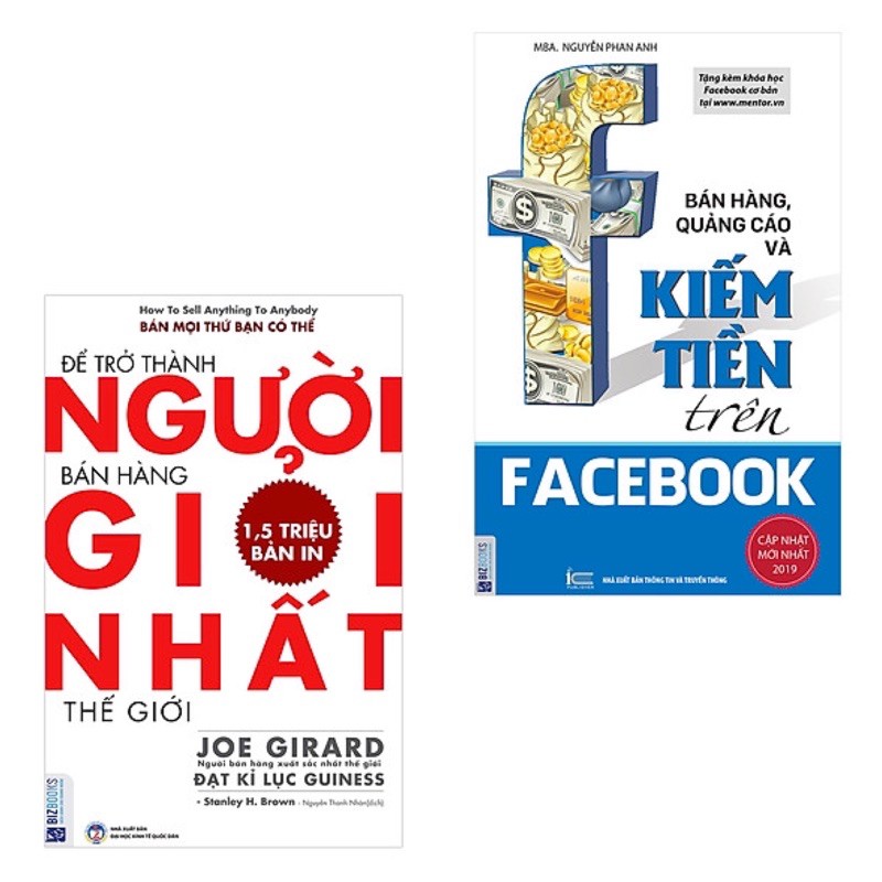 Sách - Combo 2 Cuốn  Bán Hàng, Quảng Cáo Và Kiếm Tiền Trên Facebook + Để Trở Thành Người Bán Hàng Giỏi Nhất Thế Giới