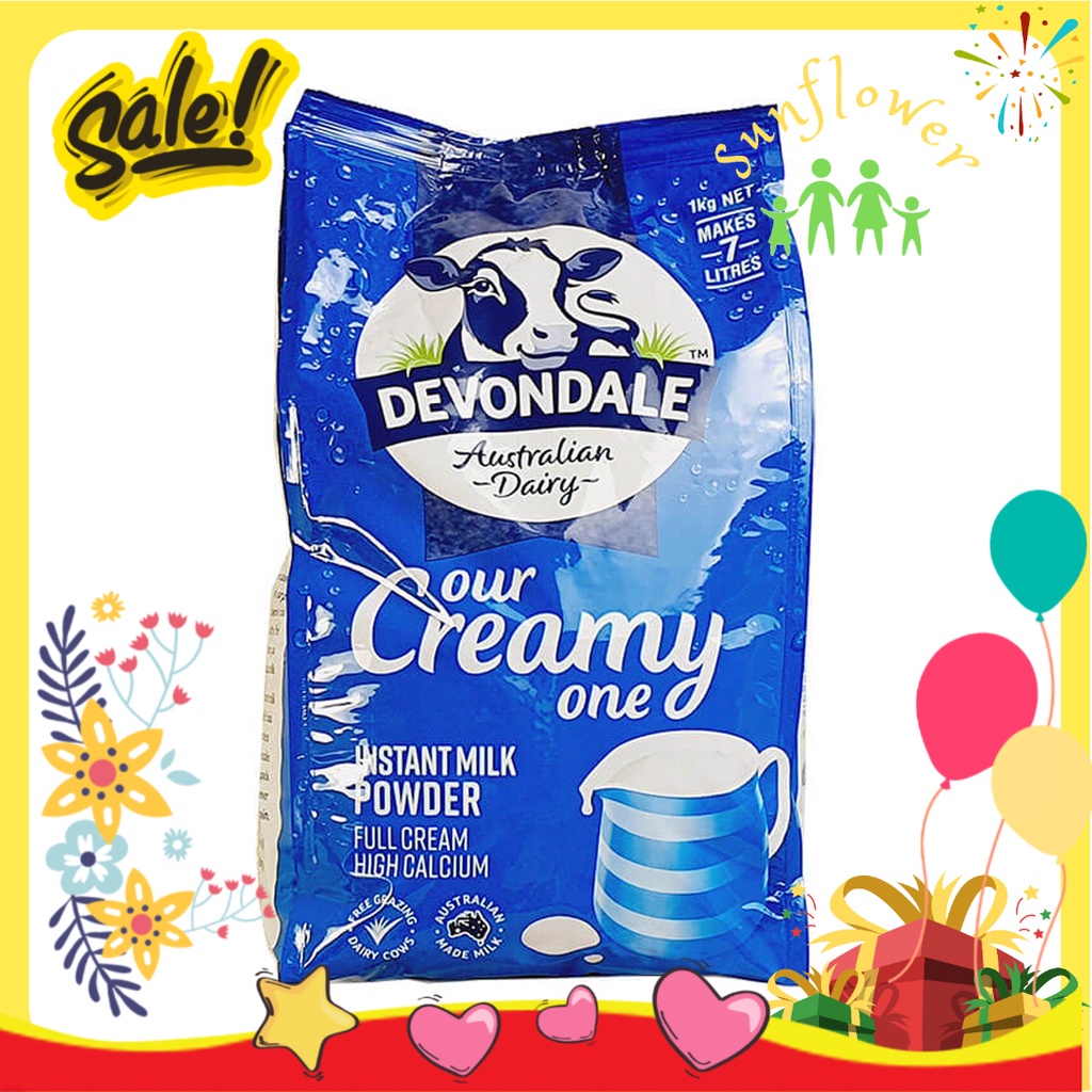 Sữa tươi dạng bột nguyên kem fullcream devondale 1Kg của Úc